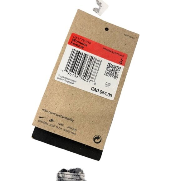 NWT Nike Swoosh Wrap Women's Medium Support Printed Sports Bra Large Black/White - Picture 7 of 7